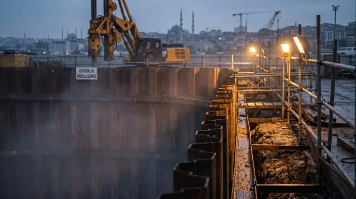 Antalya Palplanş: şehir içinde palplanş iksa uygulaması